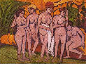 "Frauen im Bade" von Ernst Ludwig Kirchner (1880-1938)